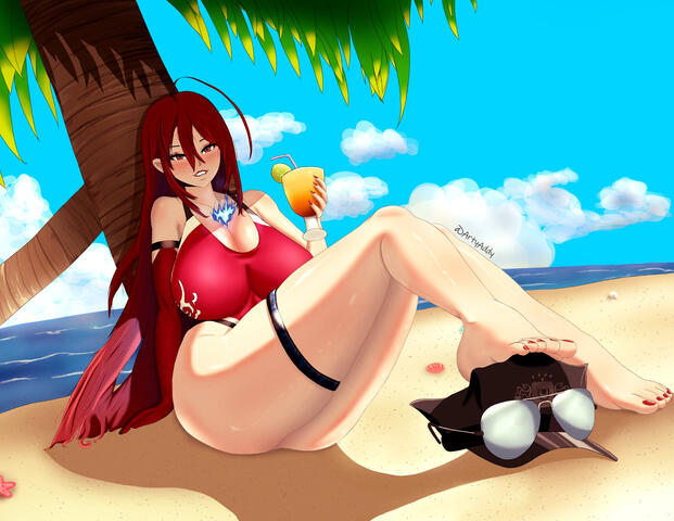 Liz enjoying summer